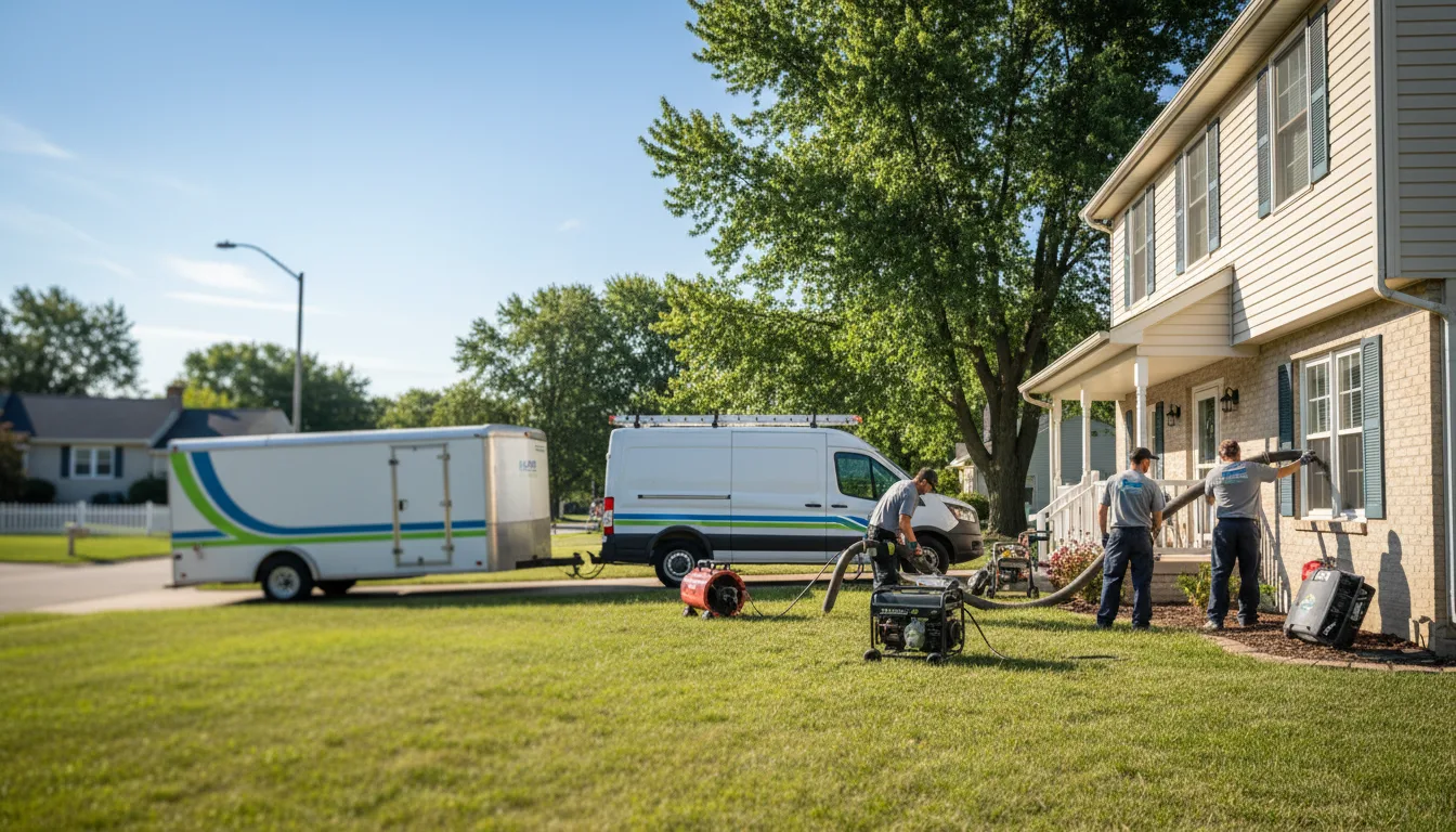 Flooded Basement Restoration And Cleanup With Repair in West Burlington, IA near me